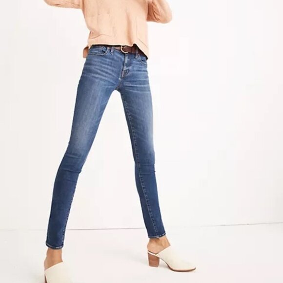 Madewell 8" Skinny Jeans in Ames Wash Medium Wash Size 28 GUC T1927 - Picture 1 of 12